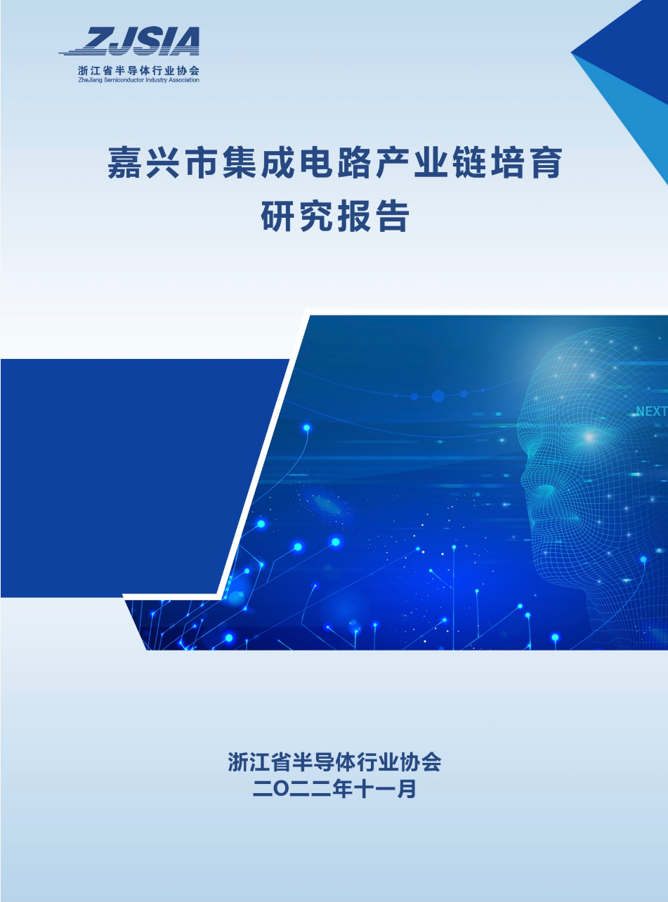 《嘉兴市集成电路产业链培育课题研究报告》